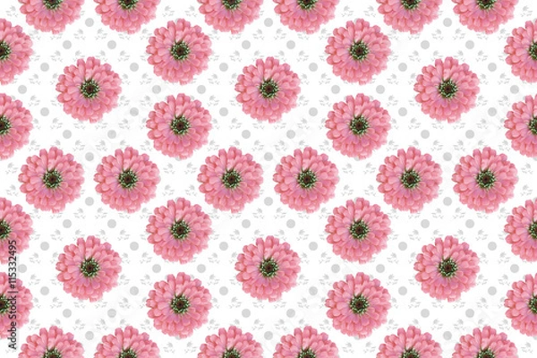 Obraz Seamless Floral pattern with pink flowers