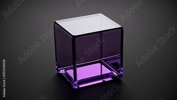 Obraz glass cube on black