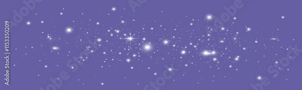 Fototapeta 	
Bright glowing sparkles on a transparent background, resembling a starry or glittering effect.
