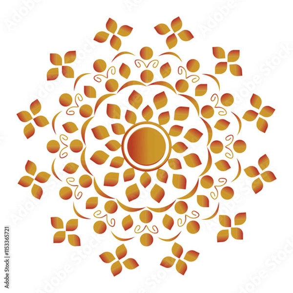 Fototapeta abstract orange background mandala design