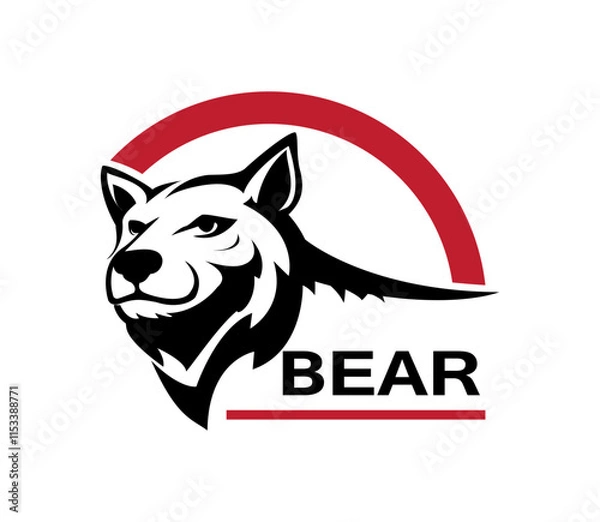 Obraz simple bear head vector logo design