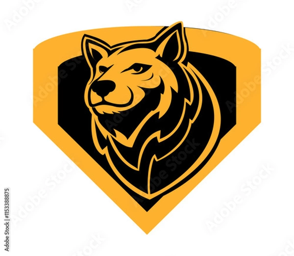 Obraz simple bear head vector logo design