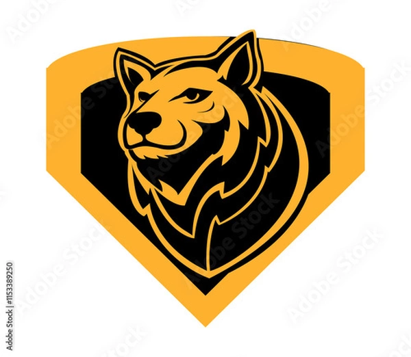 Obraz simple bear head logo design