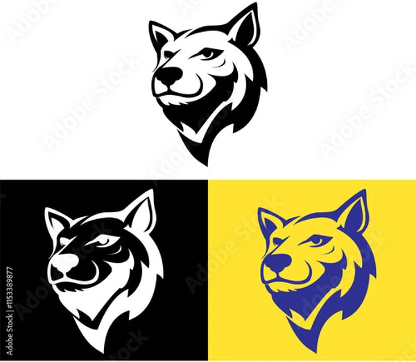 Obraz simple bear head vector logo design