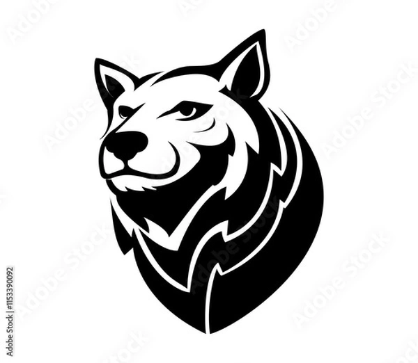 Obraz simple bear head logo design