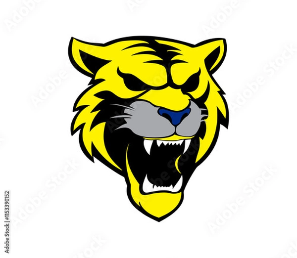Obraz simple tiger head vector logo design