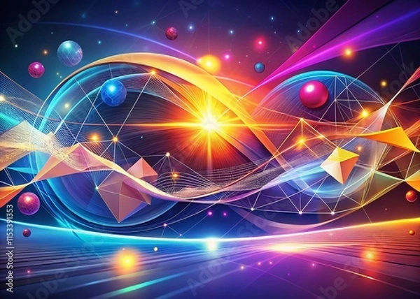 Fototapeta Surreal Web Development Banners: Abstract Line Art Design for Website Promotion