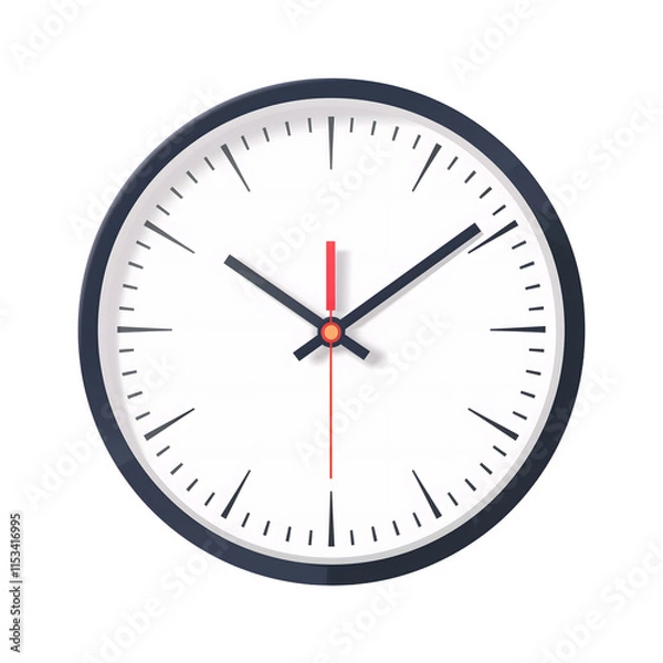 Fototapeta a clock with a black and white face