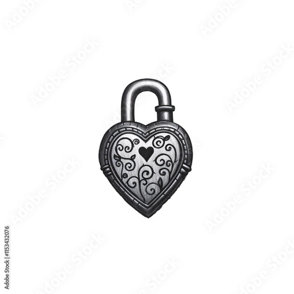 Fototapeta a close-up of a heart shaped lock