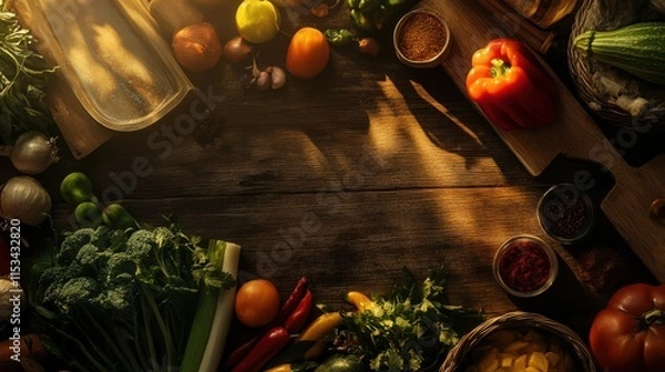 Fototapeta The Vibrant Vegetable Arrangement