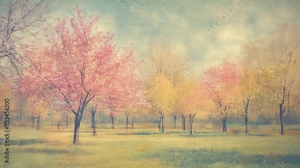 Obraz Spring Flowers Background Wallpaper