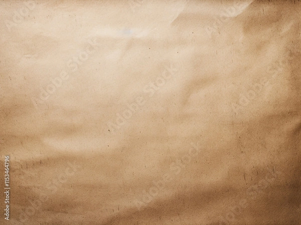 Fototapeta Aged brown paper texture with space for text or image creating a vintage backdrop
