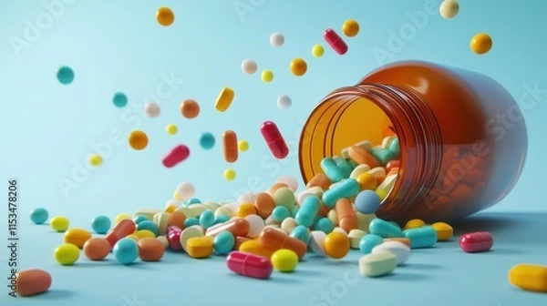 Obraz The Colorful Pill Bottle