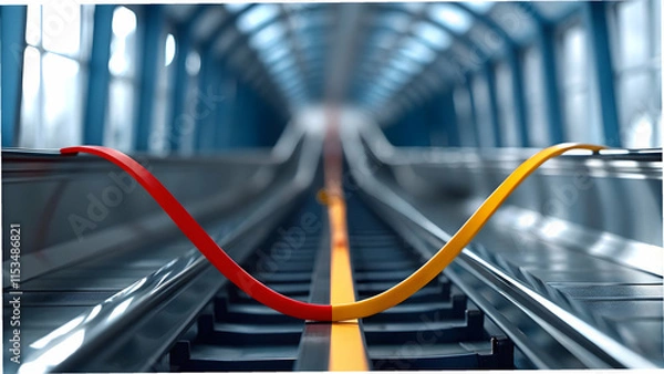 Fototapeta Investment Gold vs Concept: Bent Figures Near Gold Ratio with Faint Arcs and Quiet Hush in Stock Photo