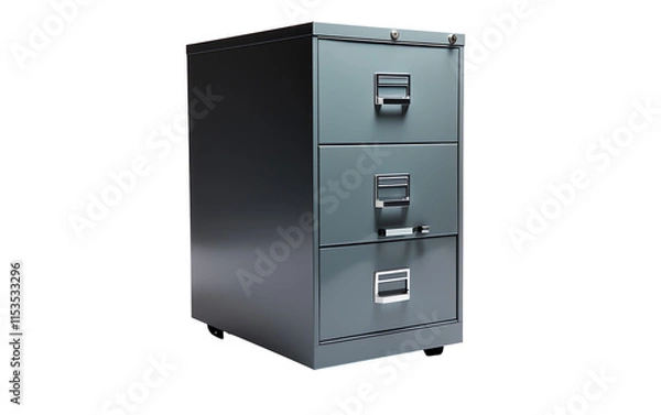 Fototapeta a grey file cabinet with three drawers