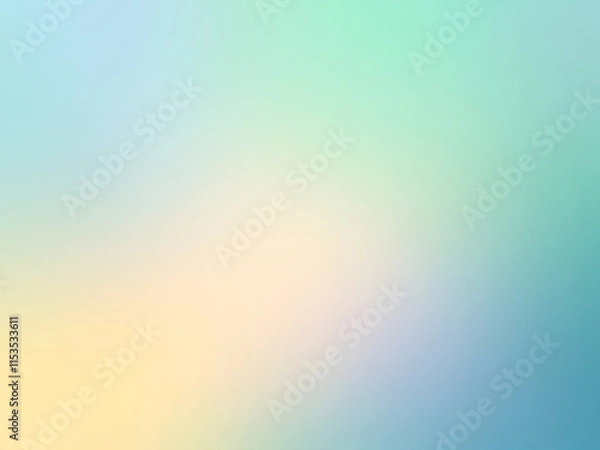 Fototapeta Smooth gradient from warm yellow to cool blue, evoking a serene sky at dawn or dusk.