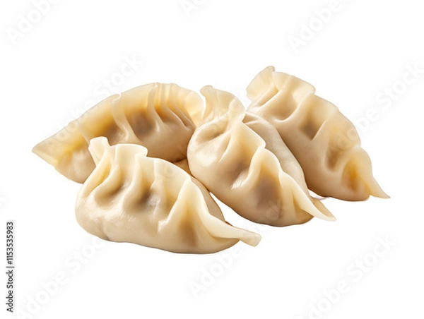 Fototapeta a group of dumplings on a white background