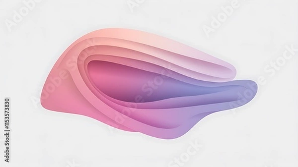 Fototapeta Abstract Pink Purple Wave Layers Design