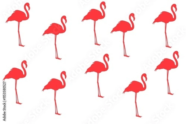 Fototapeta set of flamingo