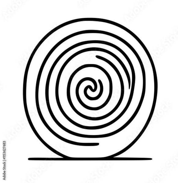 Obraz black and white spiral