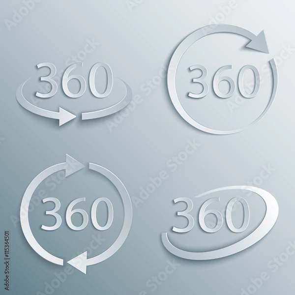 Obraz 360 degrees rotation set
