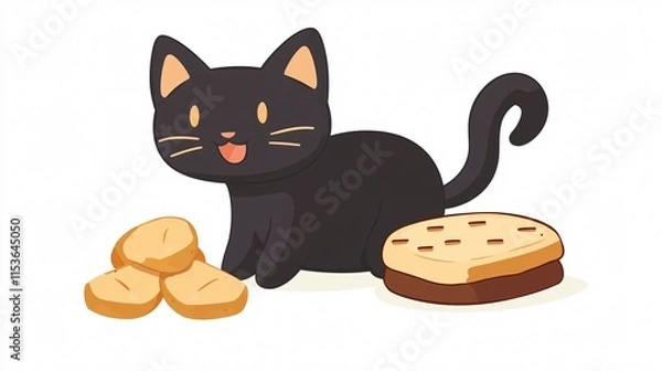 Fototapeta Cat Treats Snack Icon Vector Isolated Transparent - Professional Image Usage