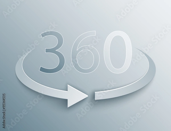 Obraz 360 degrees rotation vector