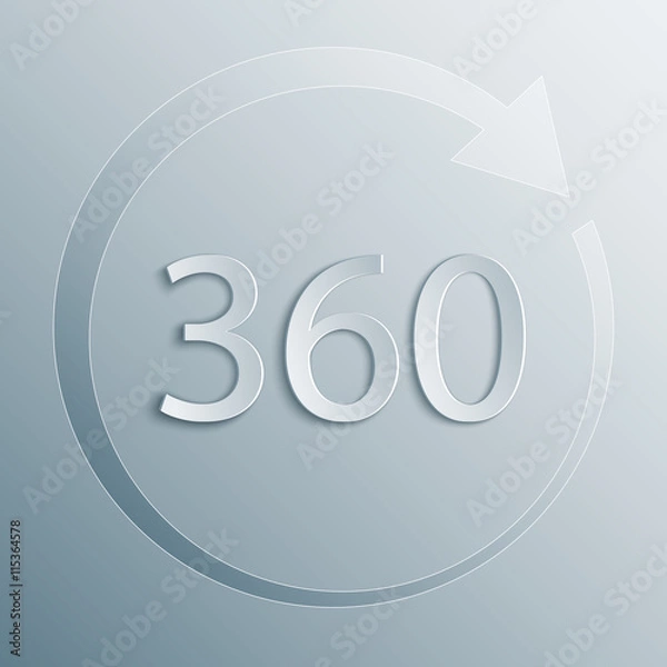Obraz 360 degrees rotation vector