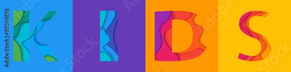 Obraz Vector Kids word