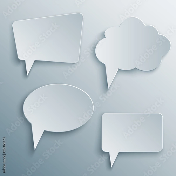 Obraz cutout speech bubbles vector