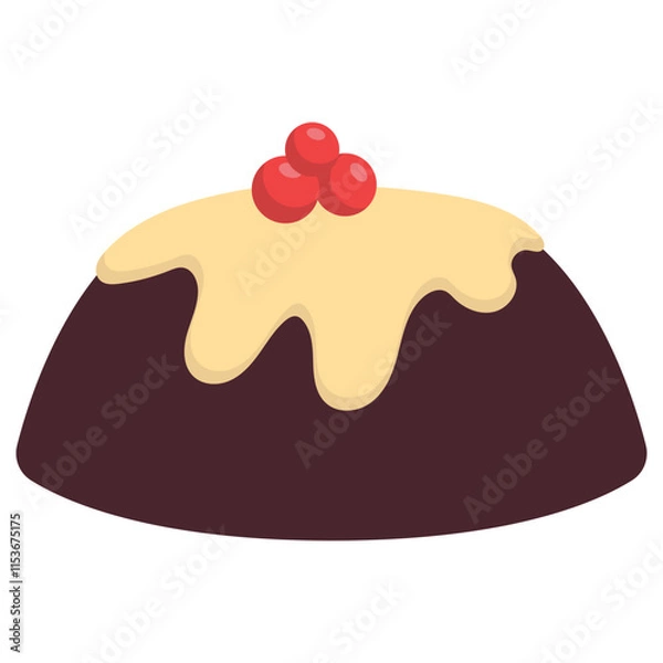 Fototapeta Happy British Pudding Day with delicious British Pudding