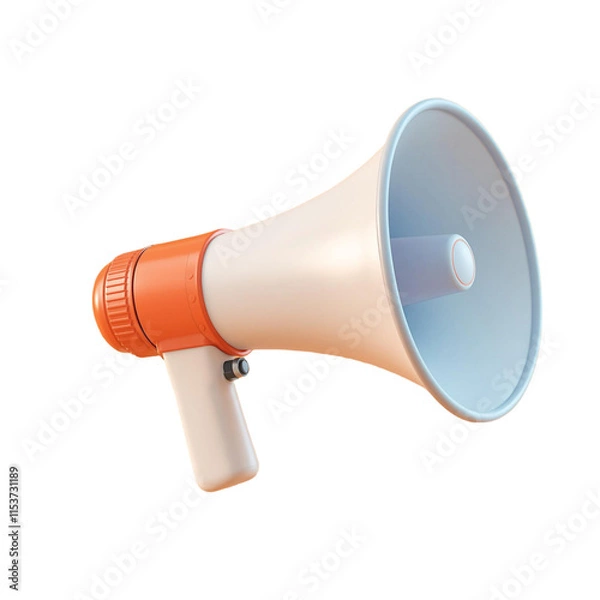 Obraz Megaphone icon 3d rendar isolated on transparent