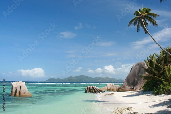 Fototapeta Anse Source D'Argent Beach in Seychelles