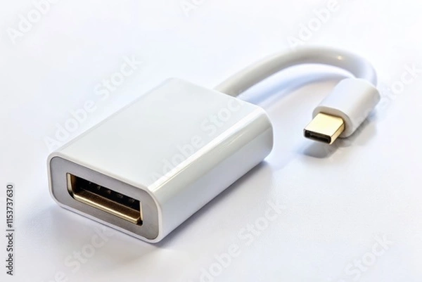 Fototapeta USB-C to HDMI Adapter: Worm's Eye View - High-Resolution Image