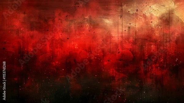 Obraz A red and black background with a lot of splatter paint
