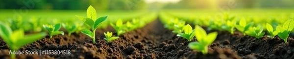 Obraz Farm crops growing with nitrogen phosphate and potassium, farm, planting, crops