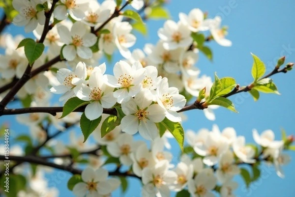 Obraz Tree covered with vanilla flowers in full bloom, blossoming, tree