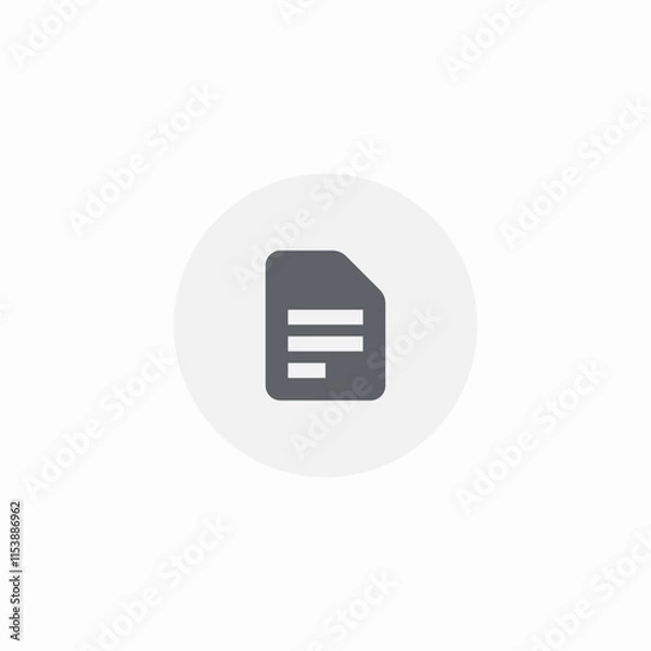 Fototapeta text file document icon sign vector