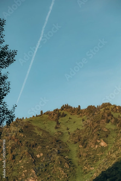 Obraz rainbow over the mountains