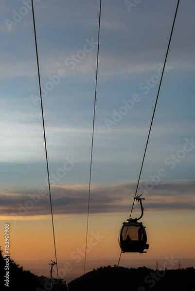 Obraz fishing at sunset