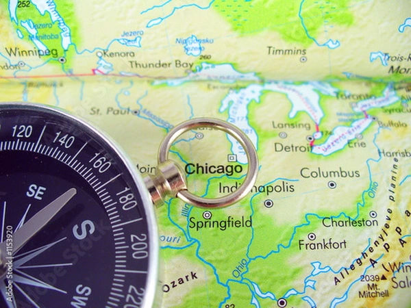Obraz chicago on map