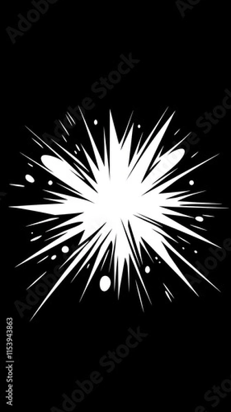 Fototapeta White Comic Book Explosion