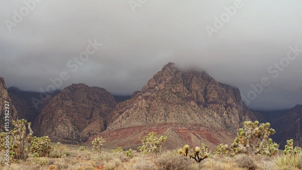 Fototapeta First Time I get the Rainbow pictures in Red Rock Canyon and looks amazing