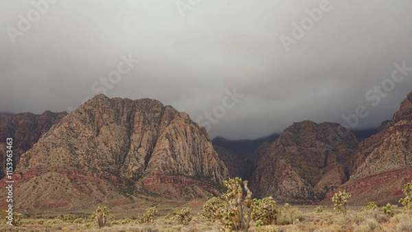 Fototapeta First Time I get the Rainbow pictures in Red Rock Canyon and looks amazing
