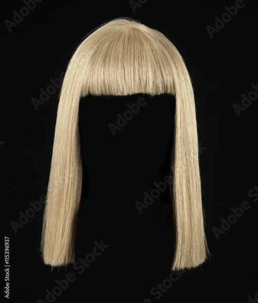 Obraz Kobieta blondynka na czarnym tle
