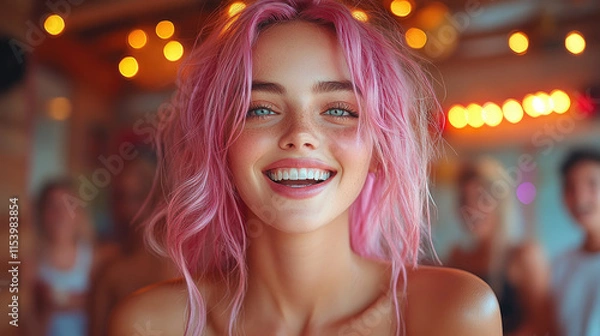 Fototapeta Holiday Harmony: Singing and Dancing in Joyful Celebration