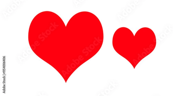 Fototapeta Love and Heart Icon Symbol isolated white background. love shape on white background.Love heart symbol special for valentine's day.