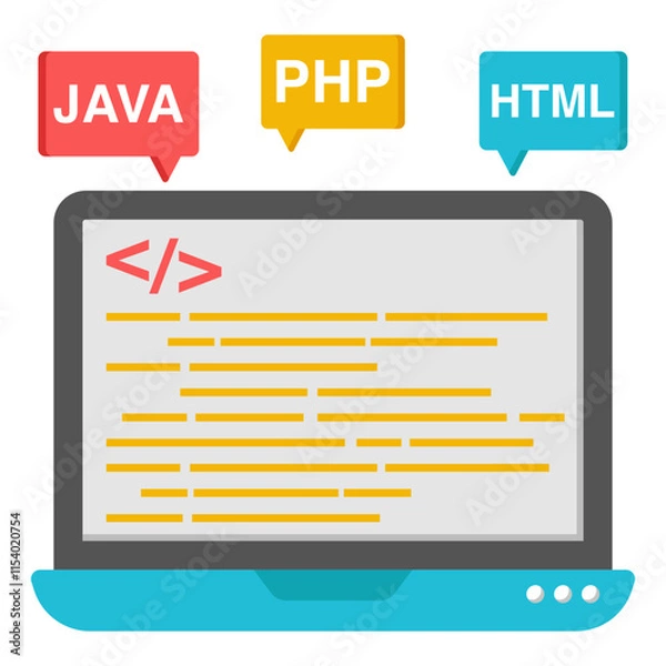 Fototapeta Unique design icon of system coding