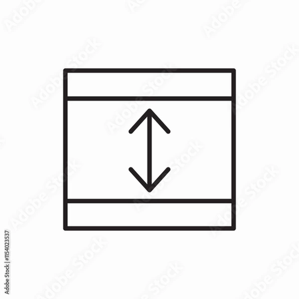 Fototapeta height size icon sign vector