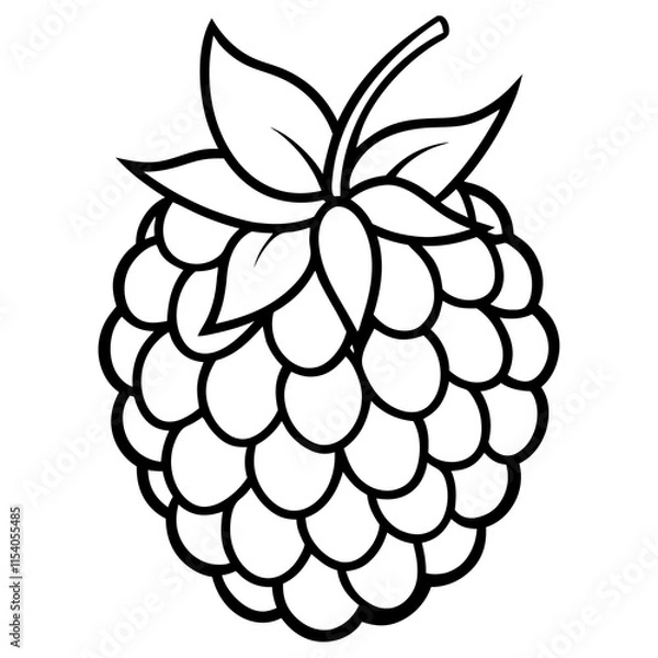 Obraz Blackberry line art art vector